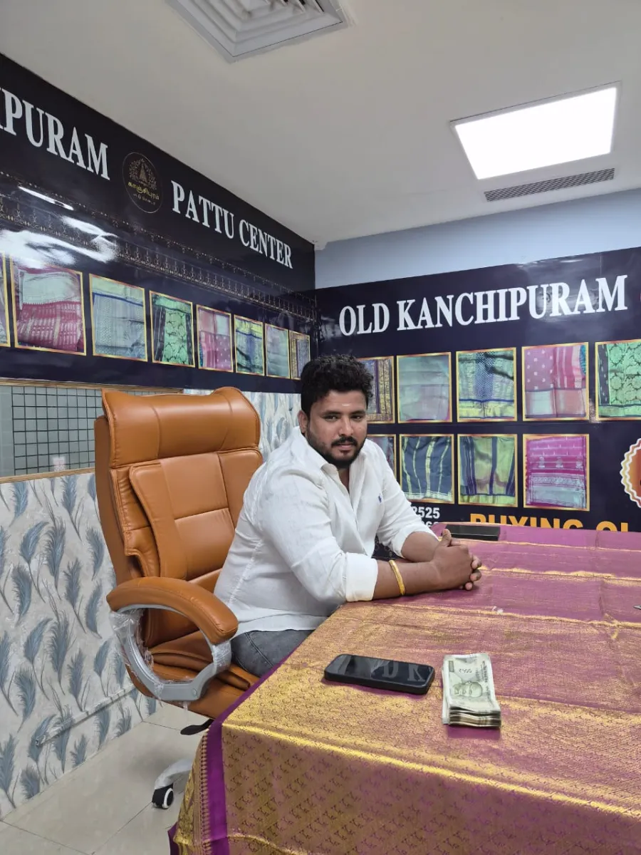 Inside Old Kanchipuram Pattu Center – old pattu saree buyers in Chennai